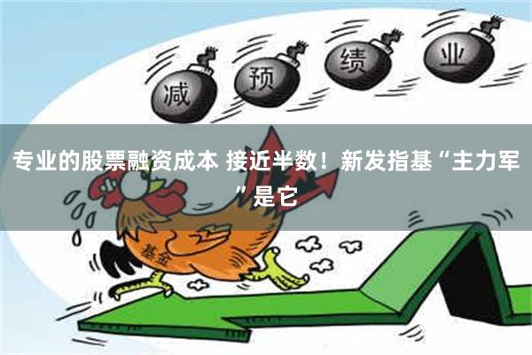 专业的股票融资成本 接近半数！新发指基“主力军”是它