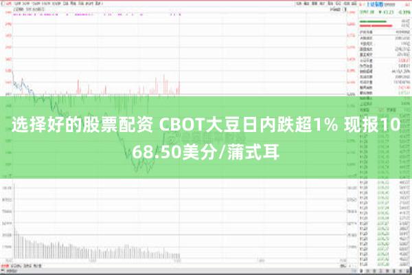 选择好的股票配资 CBOT大豆日内跌超1% 现报1068.50美分/蒲式耳