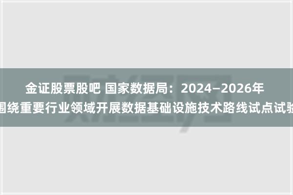 金证股票股吧 国家数据局：2024—2026年 围绕重要行业领域开展数据基础设施技术路线试点试验