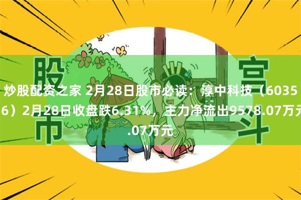 炒股配资之家 2月28日股市必读：淳中科技（603516）2月28日收盘跌6.31%，主力净流出9578.07万元